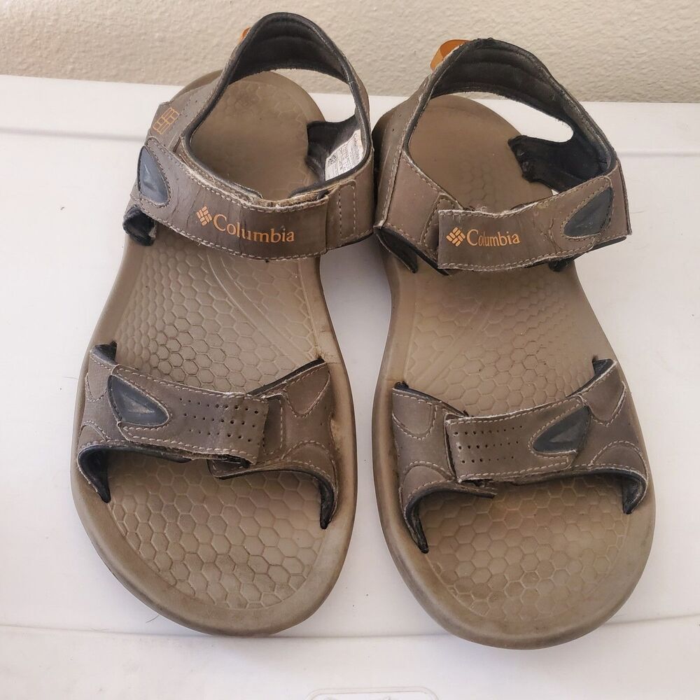 Columbia Men's US 11 Brown Tan Outdoor Hiking Adjustable Strap Sandals